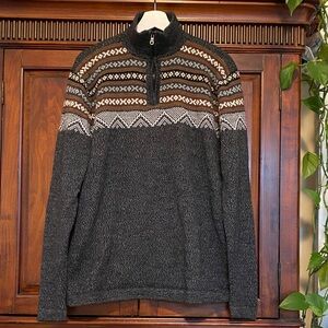 Artesania Peruvian Alpaca blend Quarter Zip pullover sweater Made in Peru XL